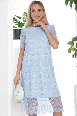 Платье Шантильи голубое П10122
